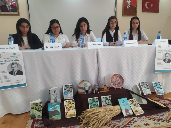 AZERBAYCAN TDV TÜRK LİSESİNDEN ANADOLU MEKTEBİ CENGİZ AYTMATOV PANELİ 
