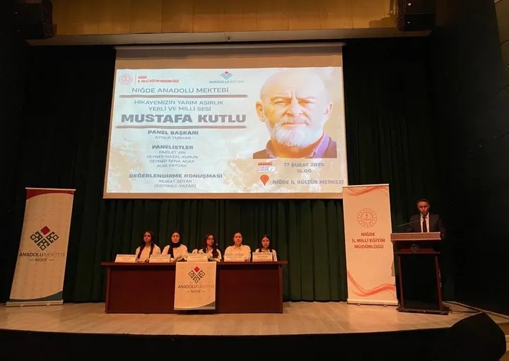 NİĞDE ANADOLU MEKTEBİ TARAFINDAN MUSTAFA KUTLU İL PANELİ YAPILDI