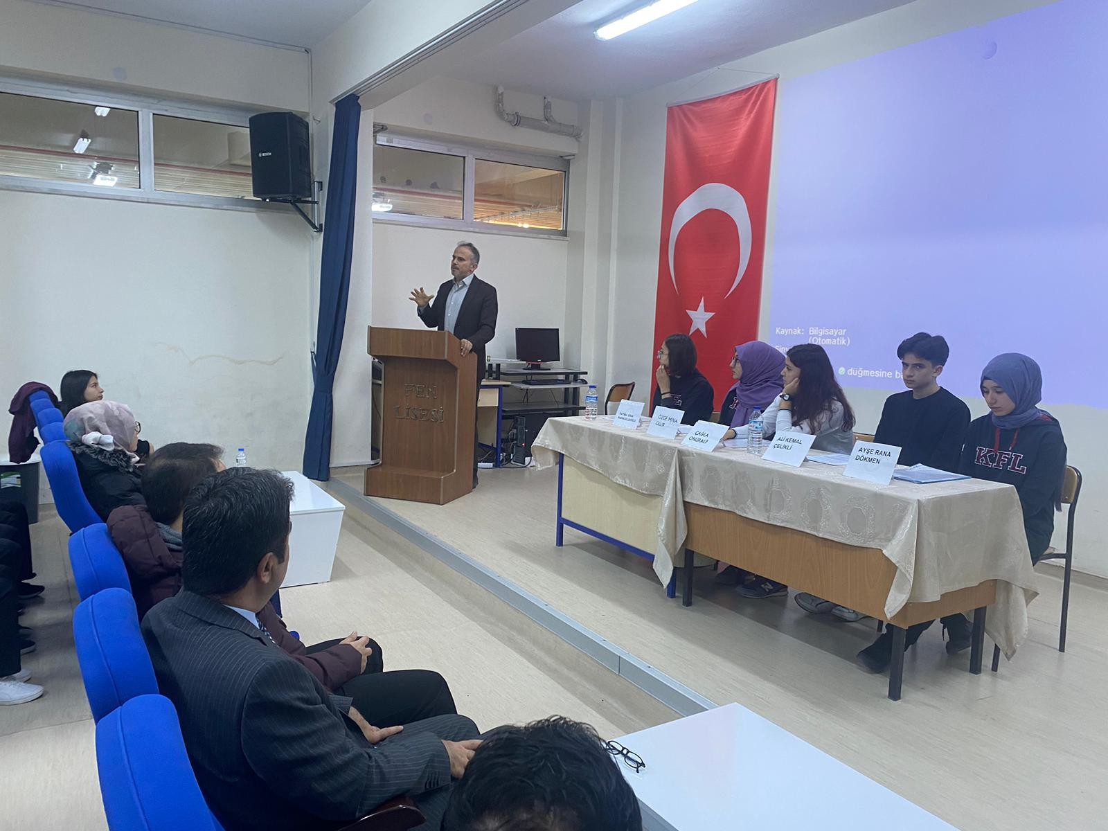 KARAMAN TOBB FEN LİSESİNDE MUSTAFA KUTLU ANLATILDI