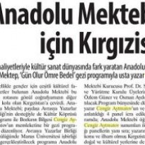 KIRGIZİSTAN 'DA ANADOLU MEKTEBİ CENGİZ AYTMATOV' U ANLATTI